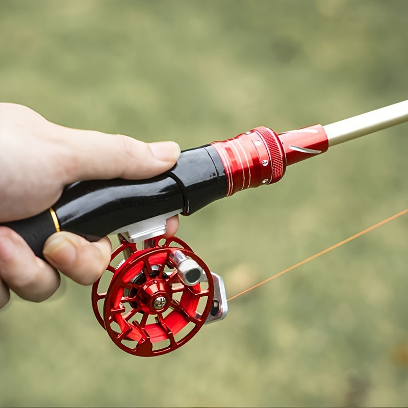 1pc Metal Spinning Casting Reel; Aluminum Alloy Lightweight Wire Cup; Speed Adjustable Fishing Reel For Ice Fishing