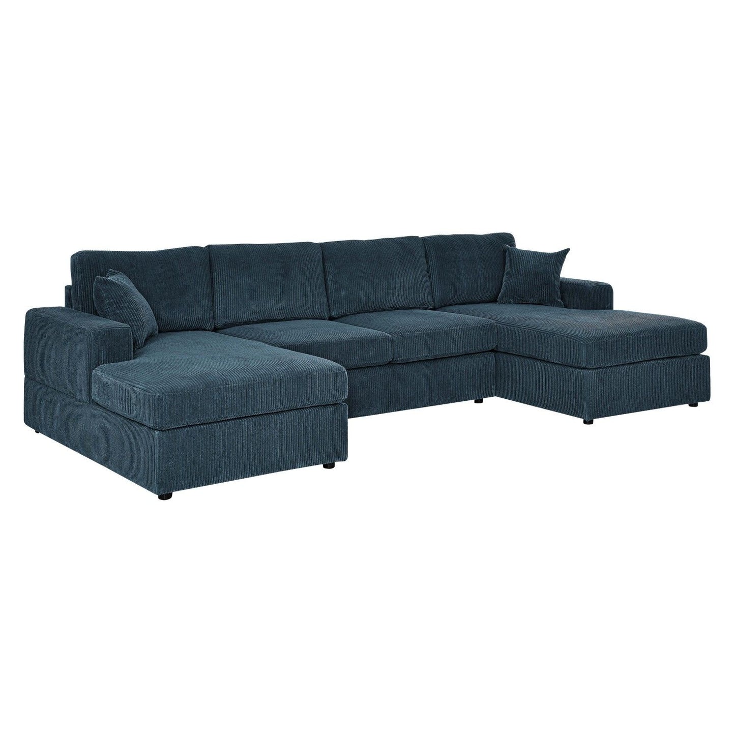 3 - Piece Corduroy Double-Chaise Sectional