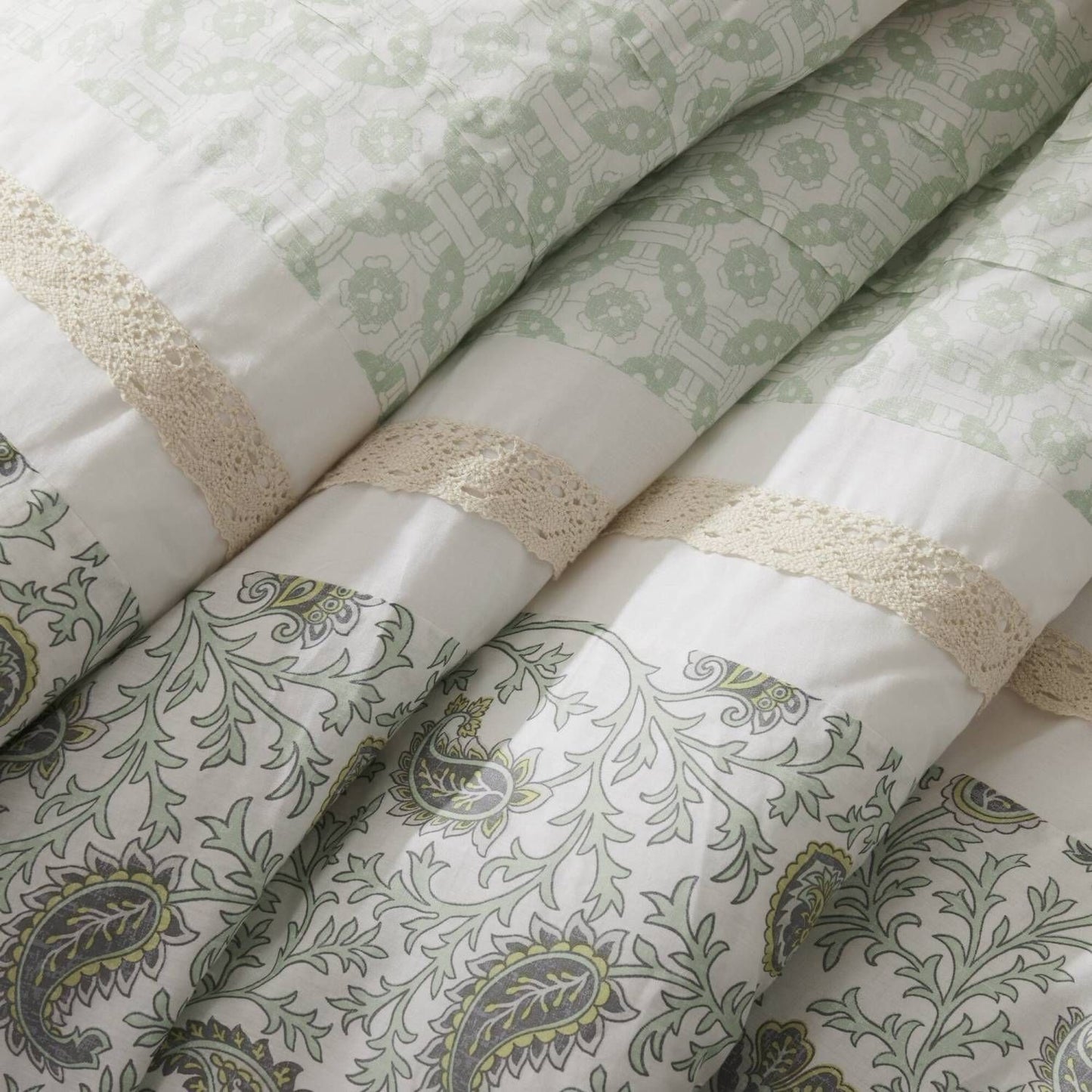 9 Piece Cotton Percale Comforter Set King