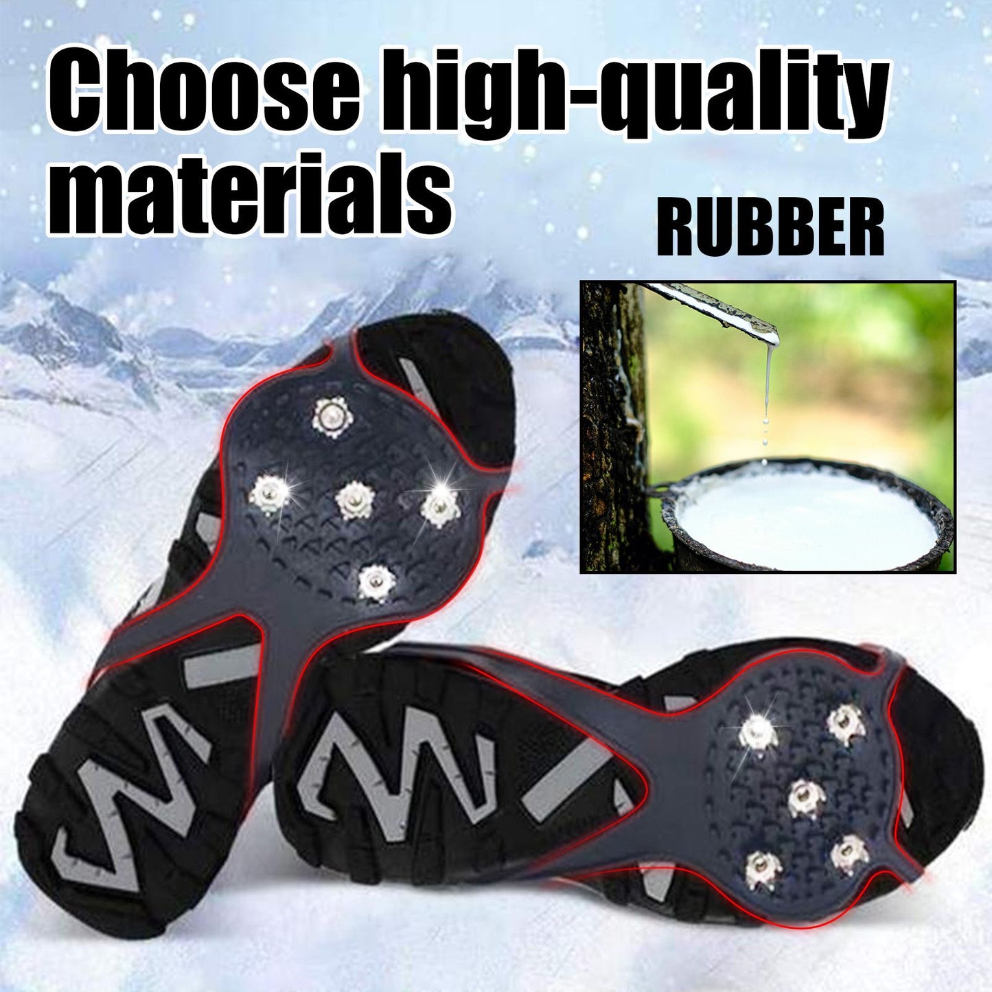 Houkea Universelle Rutschfeste Greiferspitzen, Outdoor Crampons Snowshoe Cover Mountaineering Sports Fall Easy To Wear And Take Off Shoe Cover