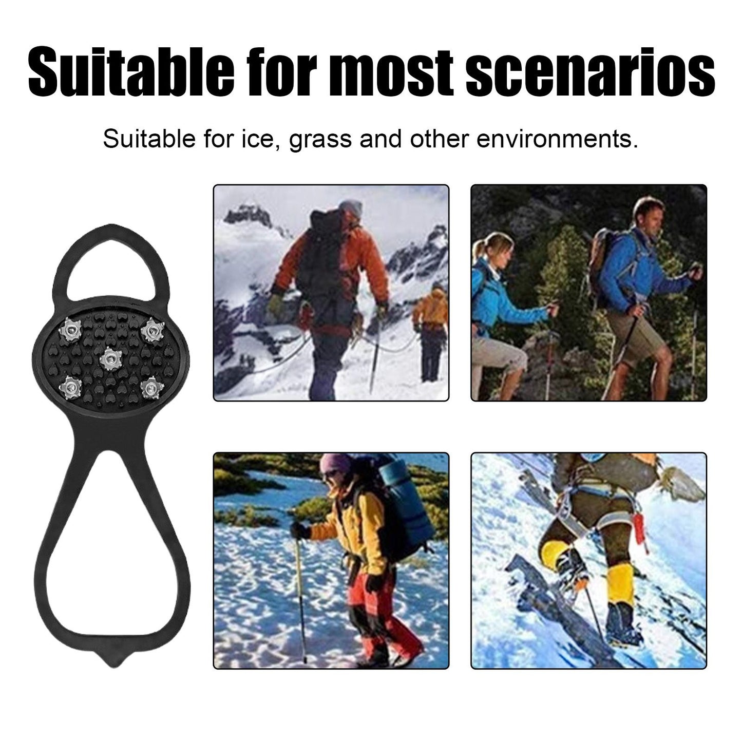 Houkea Universelle Rutschfeste Greiferspitzen, Outdoor Crampons Snowshoe Cover Mountaineering Sports Fall Easy To Wear And Take Off Shoe Cover