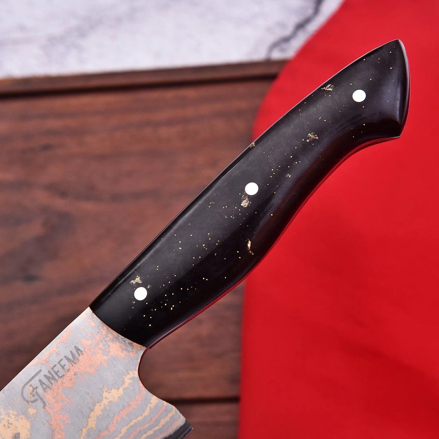 Cyprus | Copper Damascus Chef Knife | Elegant | Faneema Cutlery
