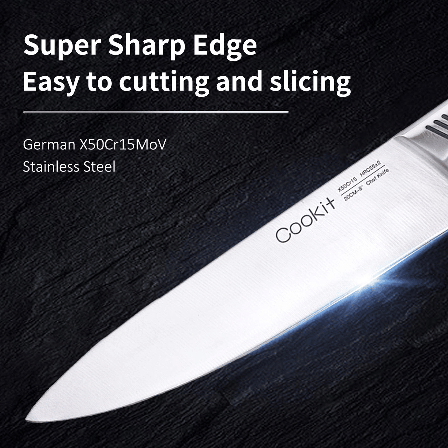 Kitchen Knife Set; 15 Piece Knife Sets with Block; Chef Knives with Non-Slip German Stainless Steel Hollow Handle Cutlery Set with Multifunctional Scissors Knife Sharpener Amazon Platform Banned