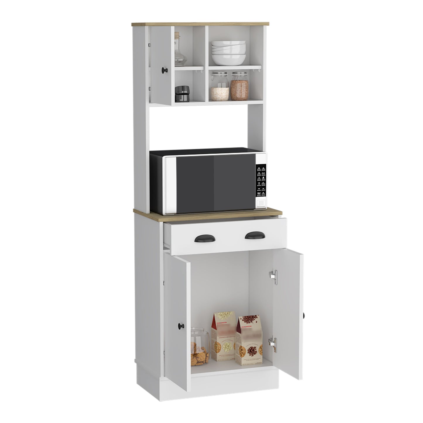 Albany Kitchen Pantry with 3-Doors Cabinet and Drawer