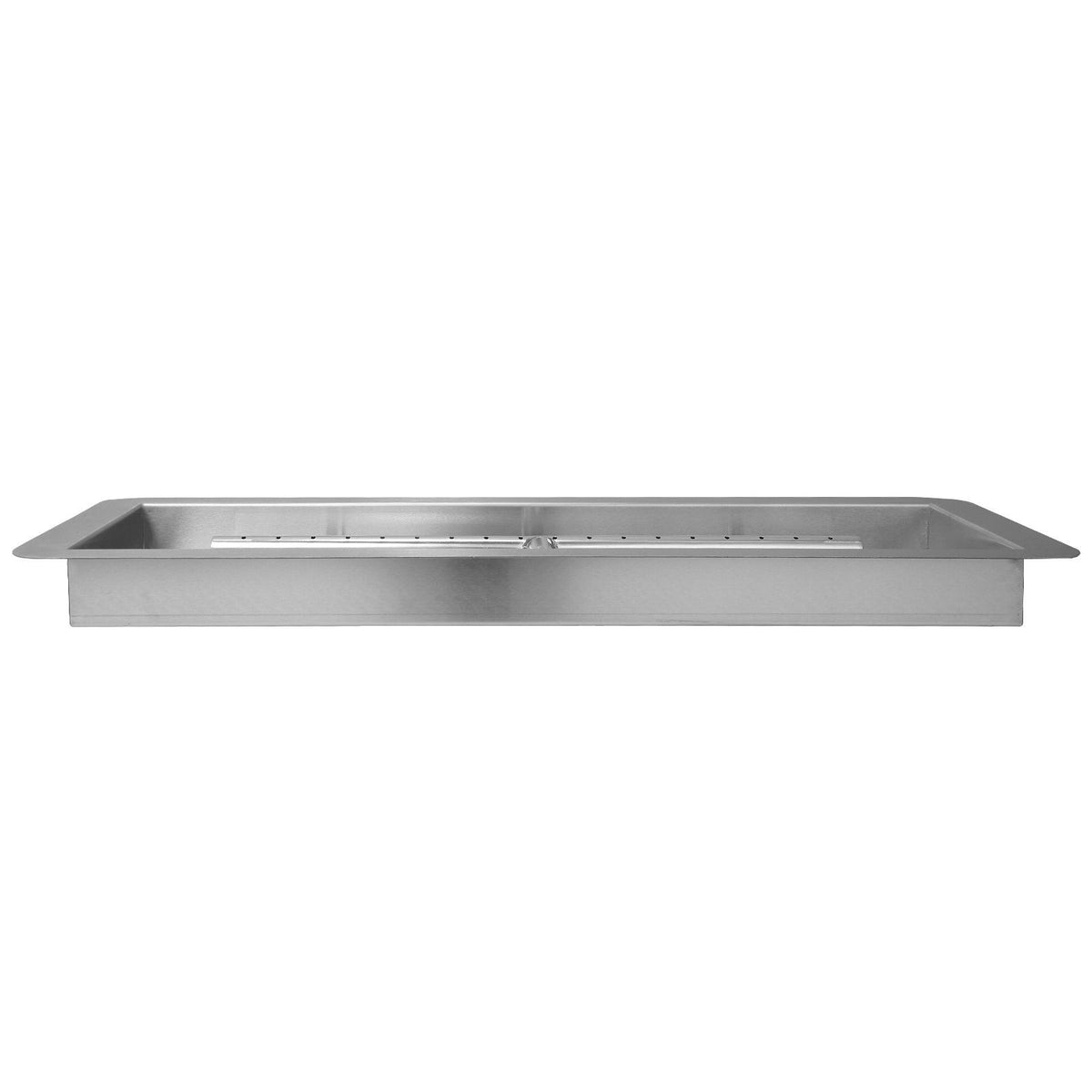 VEVOR 30 x 10 inch Drop-in Fire Pit Pan, Rectangular Stainless Steel Fire Pit Burner Kit, Natural & Propane Gas Fire Pan 125,000 BTU with H-Burner for Indoor or Outdoor Use