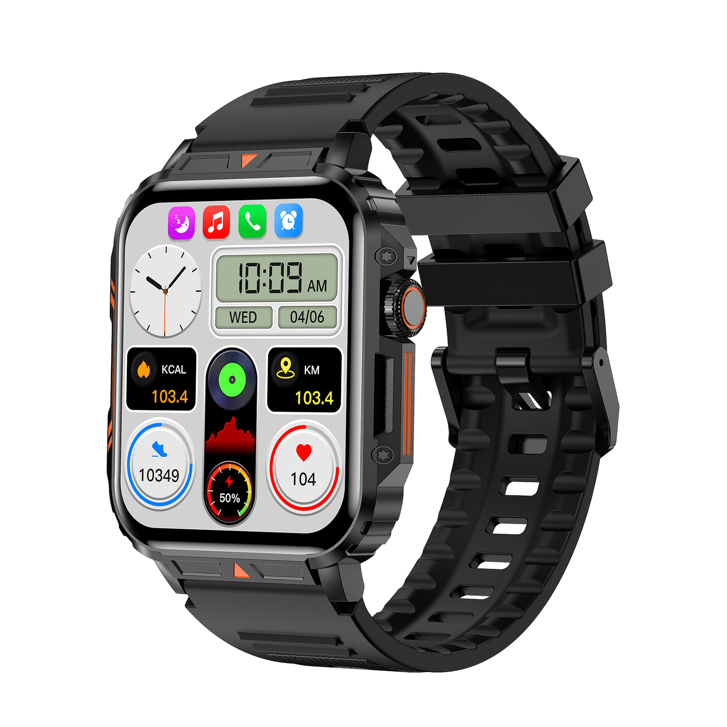 L81 Outdoor Sports Square Smartwatch Answer Call Big Battery Fitness Tracker Waterproof Smartwatch Men For IOS Android