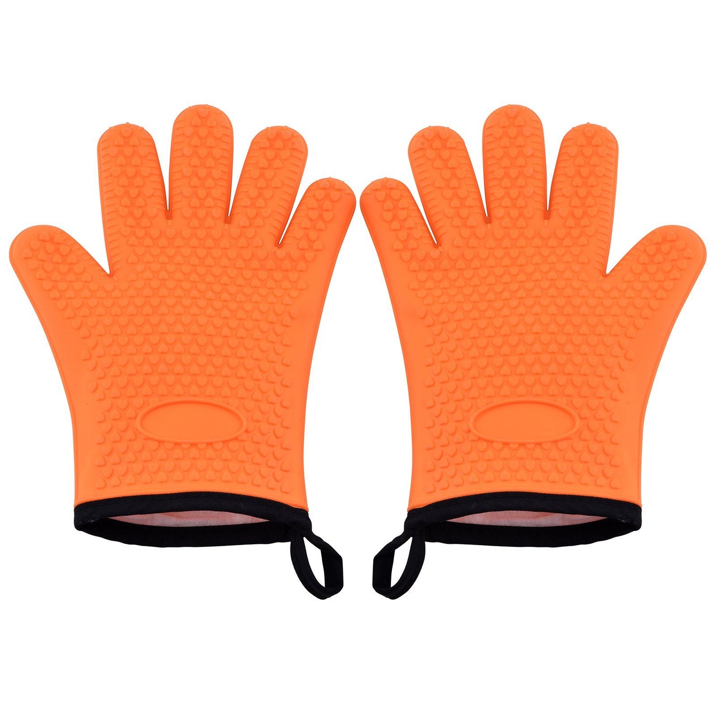 VEVOR Silicone Smoker Oven Gloves, Non-Slip Heat Resident BBQ Grill Gloves with Fingers, Waterproof & Hangable Design, Easy to Clean & Store, for Grilling, Oven, BBQ, Baking, Frying