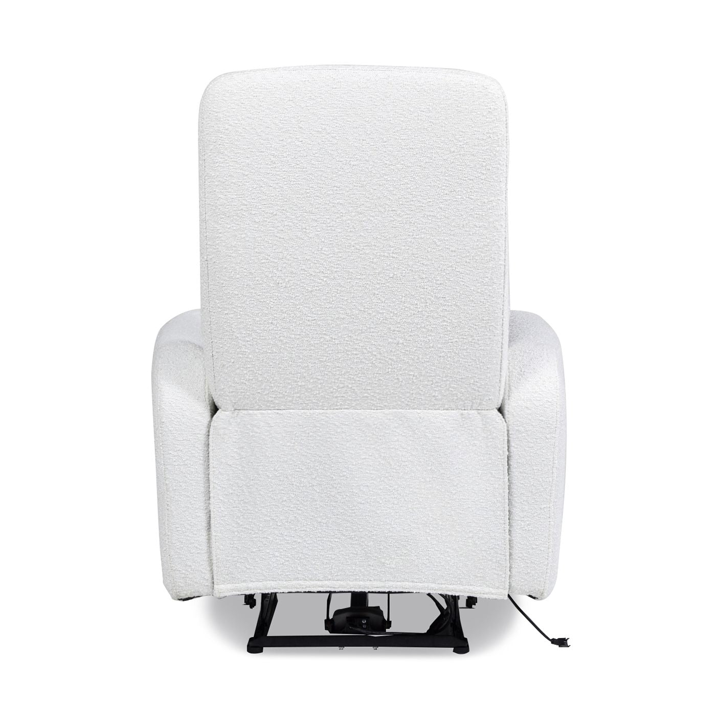 Bloomy 35.5" High-Back Power Recliner Motion Chair, Chiffon White Boucle
