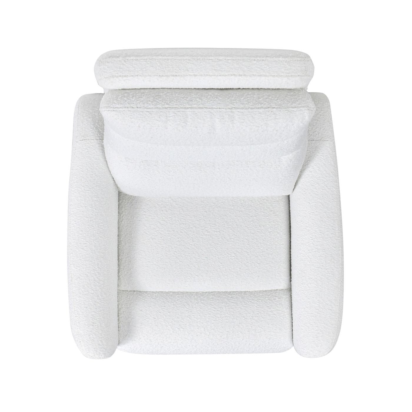Bloomy 35.5" High-Back Power Recliner Motion Chair, Chiffon White Boucle