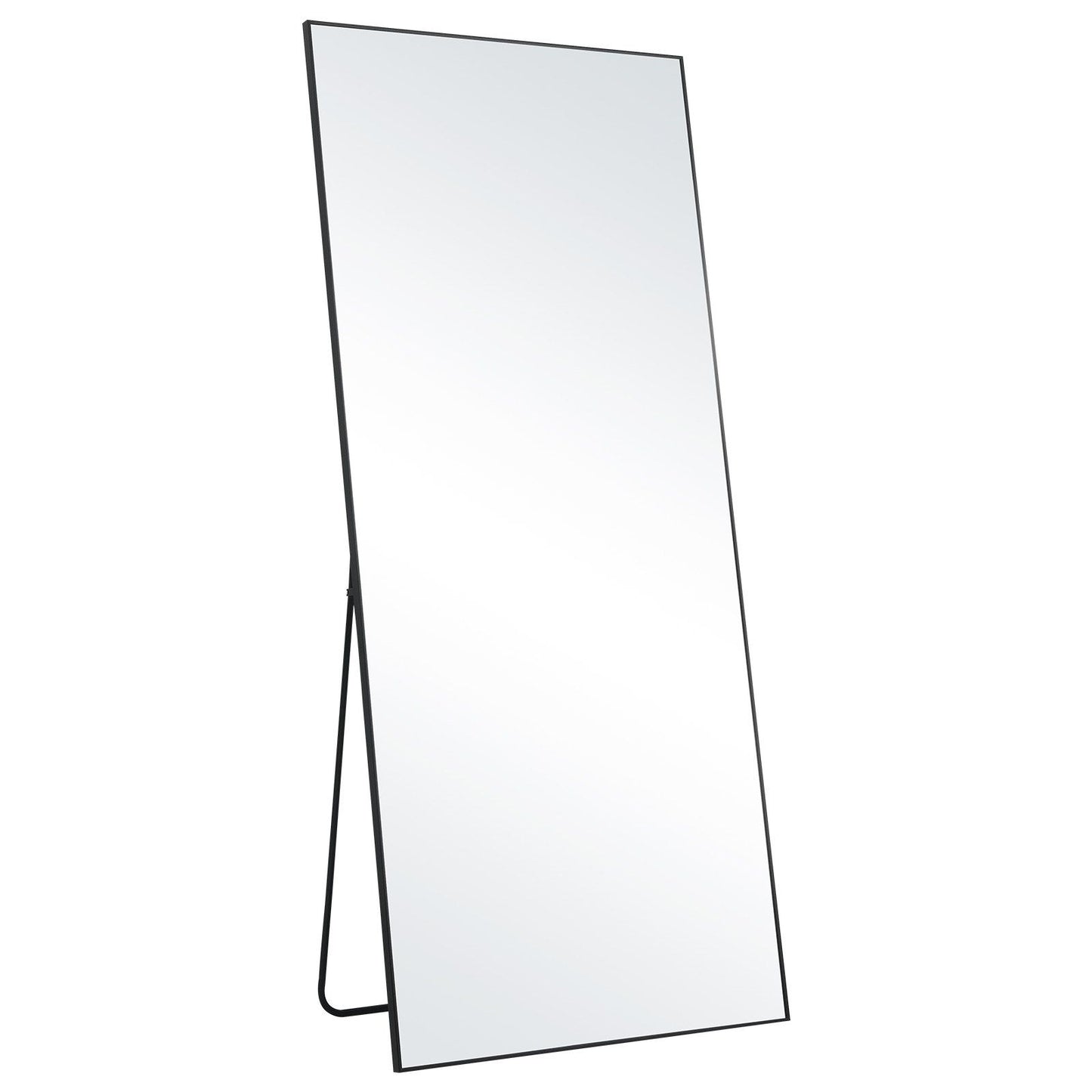 VEVOR Full Length Mirror, 71'' x 31'', Extra Large Standing Hanging or Leaning Rectangle Floor Tempered Mirror with Stand Aluminum Alloy Frame, Full Body Dressing Mirror for Living Room Bedroom, Black