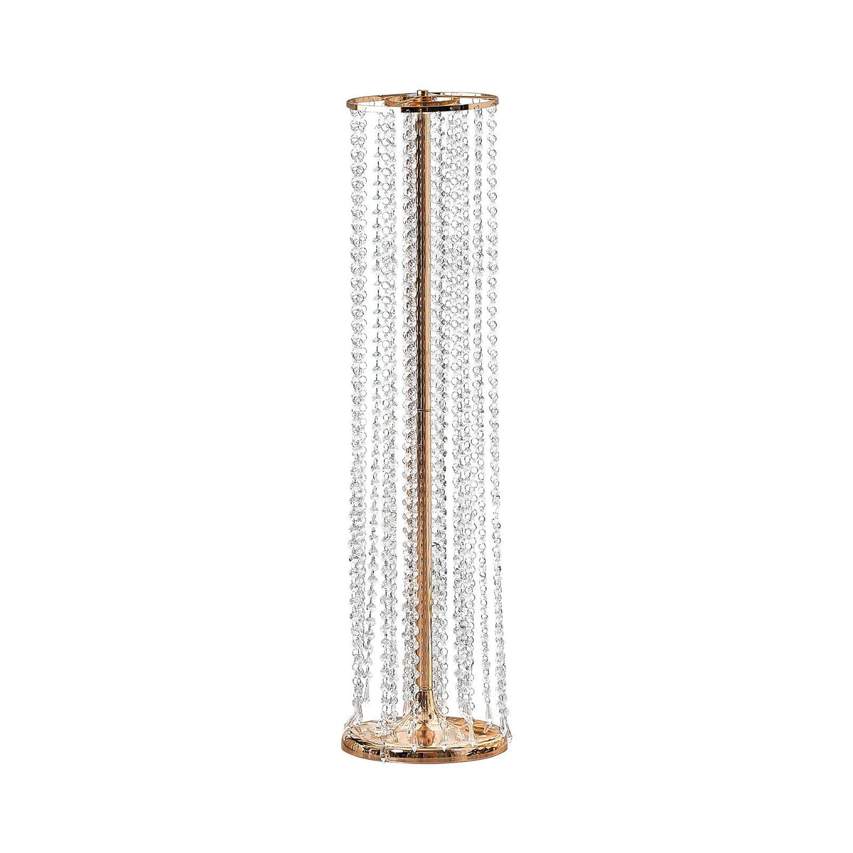 VEVOR 4PCS 35.43inch Tall Crystal Wedding Flowers Stand, Luxurious Centerpieces Flower Vases Crystal Gold Vase Metal, Perfect for T-stage Wedding Party Ceremony Dinner Event Hotel Home Decor