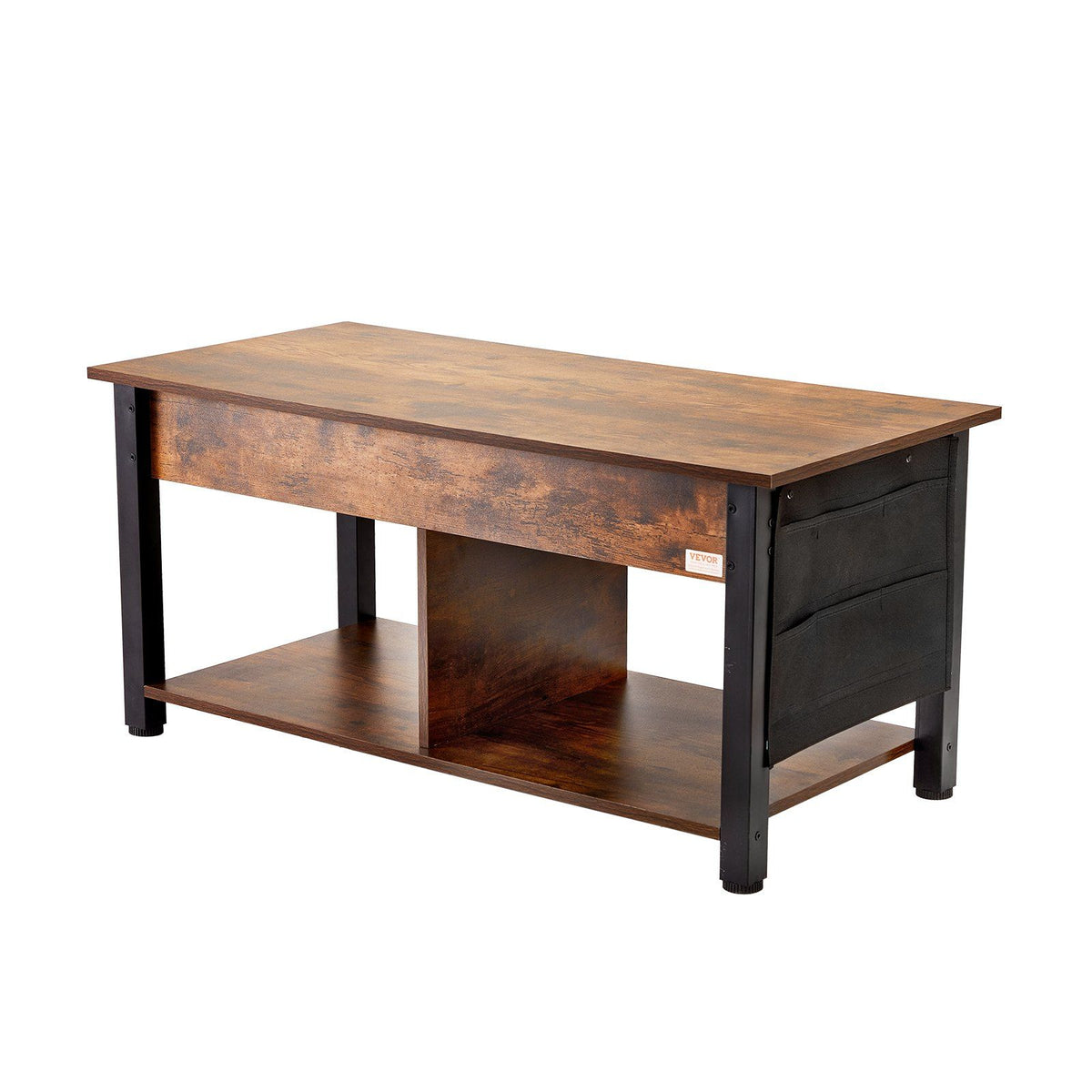 VEVOR Lift Top Coffee Table 41.7" Rectangle Coffee Table for Living Room Brown