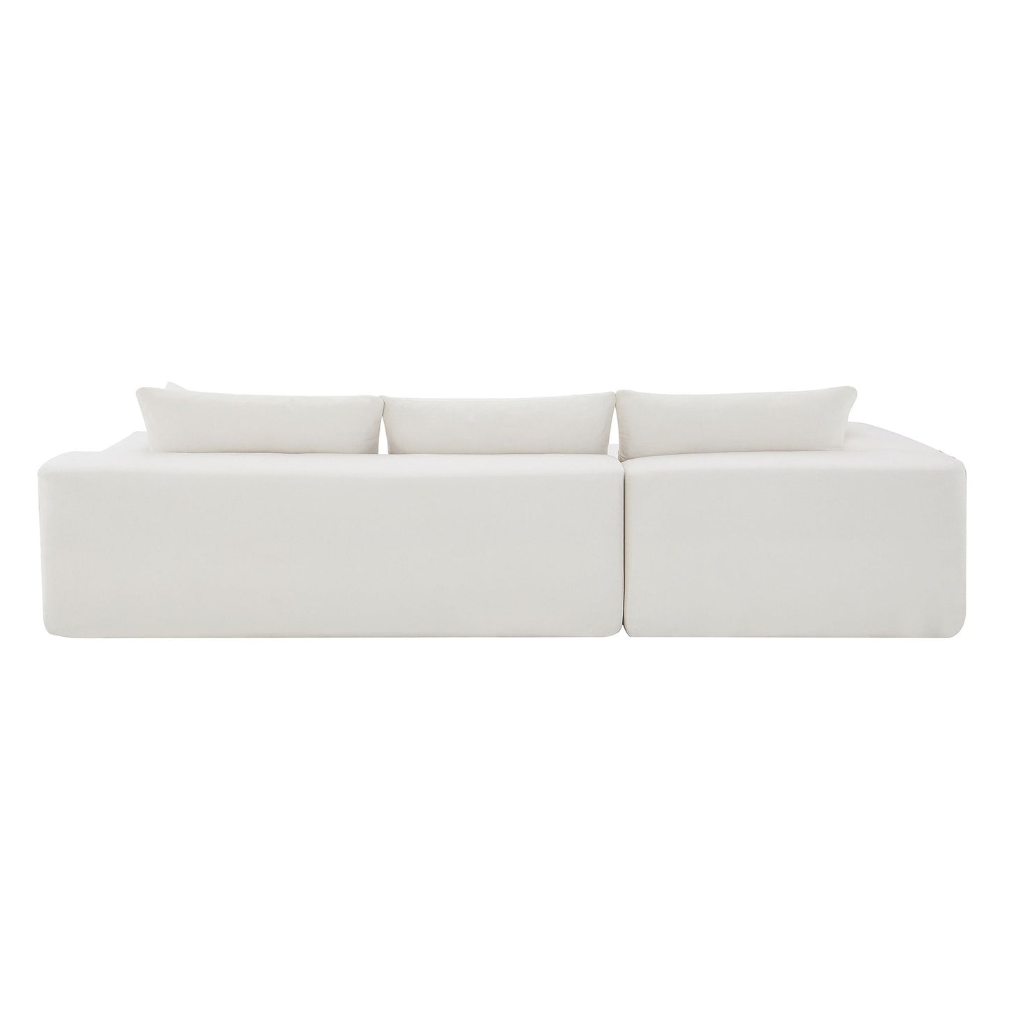 109*68" Modular Sectional Living Room Sofa Set, Modern Minimalist Style Couch, Upholstered Sleeper Sofa for Living Room, Bedroom, Salon, 2 PC Free Combination, L-Shape, Cream
