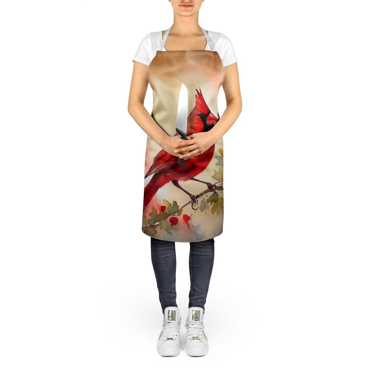 Cardinal Apron Cooking Kitchen Server Baking Crafts Gardening for Adult Women Men, Unisex, Large, Multicolor