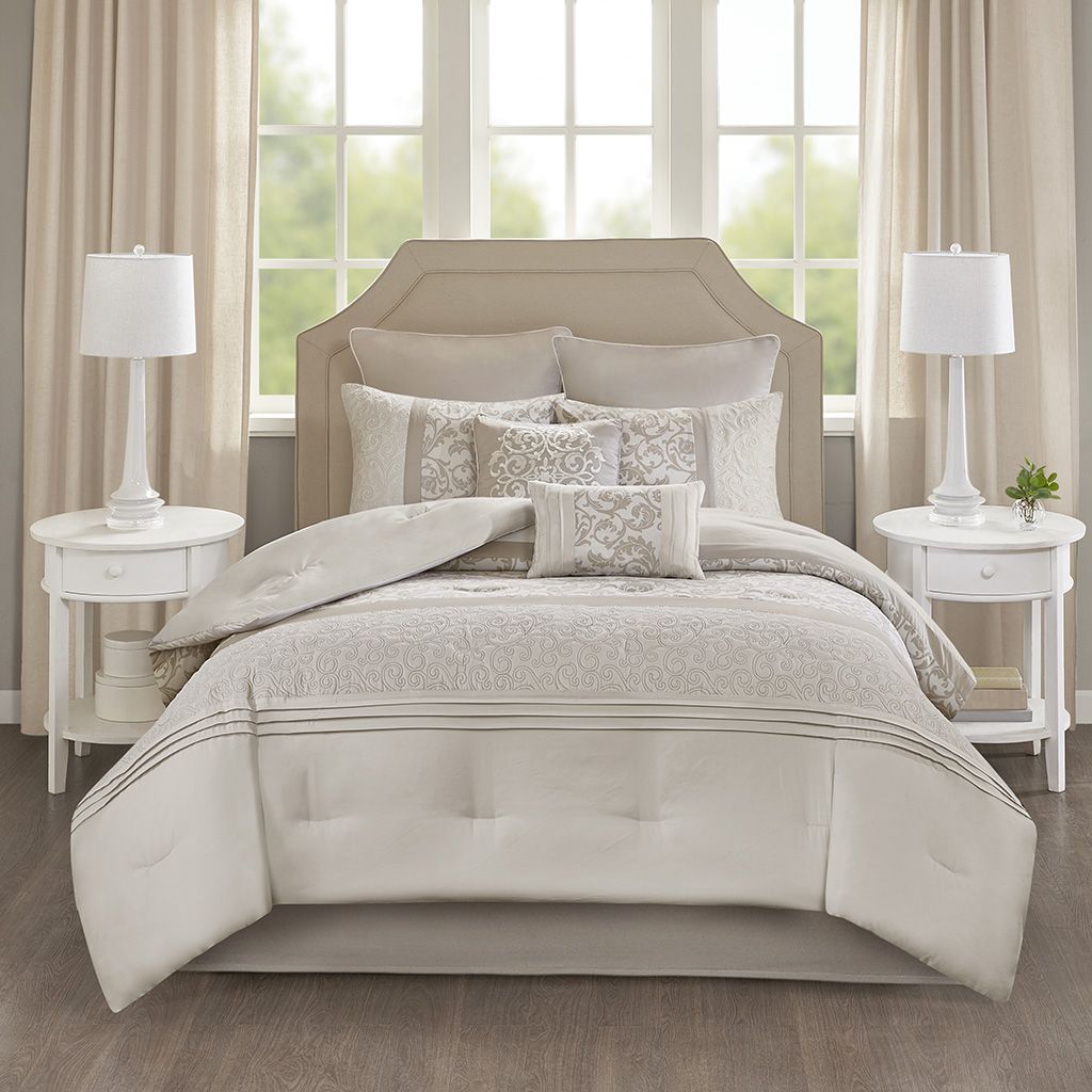 Embroidered 8 Piece Comforter Set
