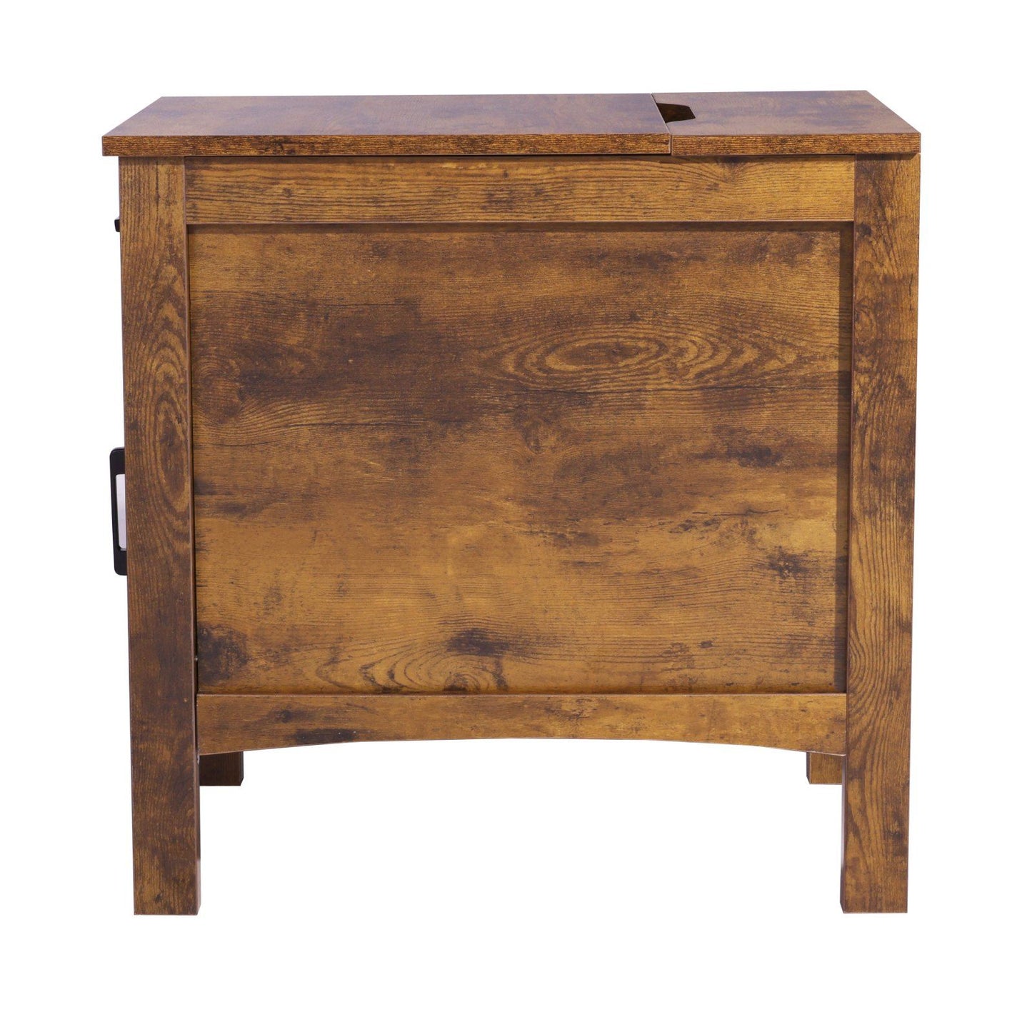 Farmhouse End Table Night Stand with USB Ports & Outlets 3 Tiers Storage