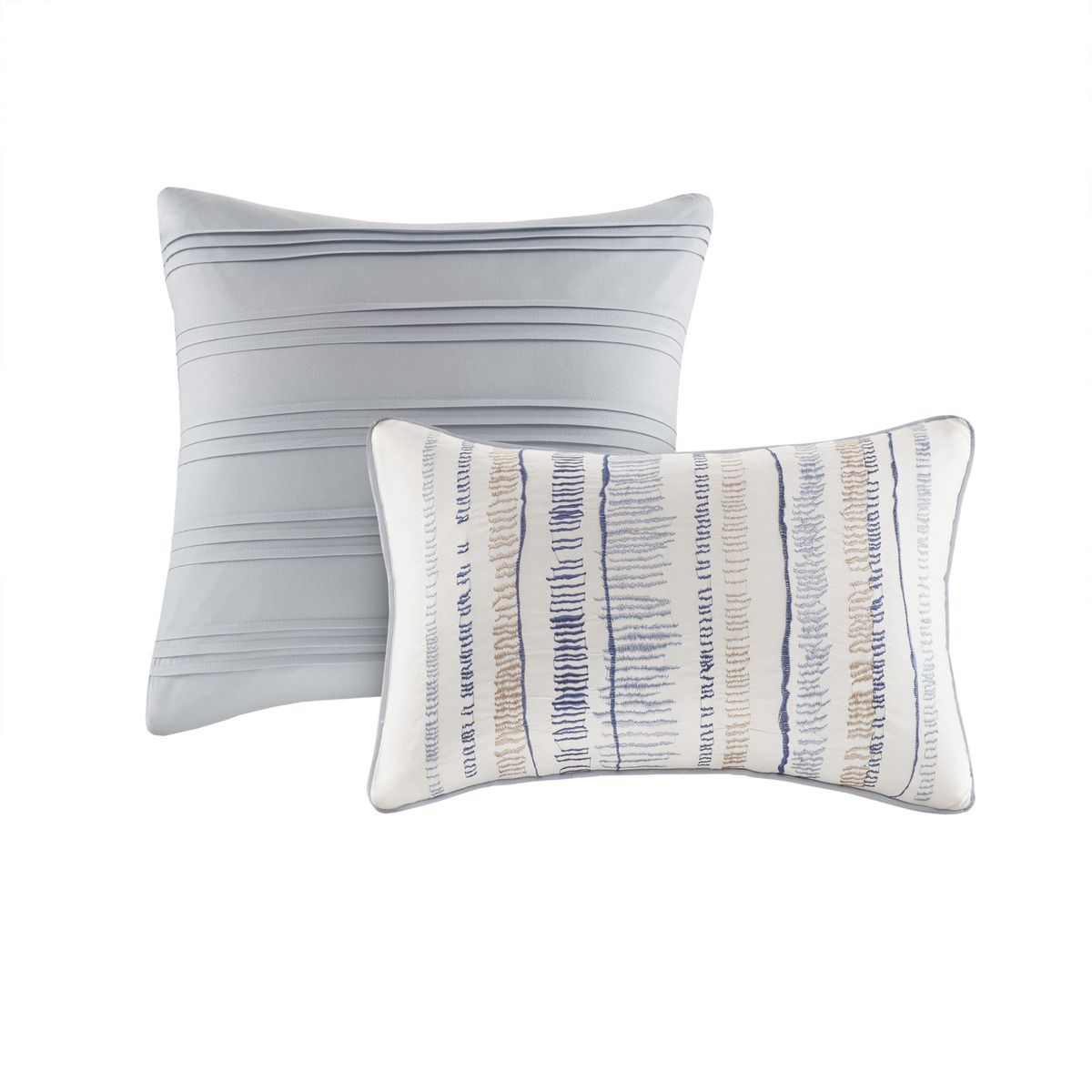 8 Piece Printed Seersucker Comforter and Quilt Set Collection