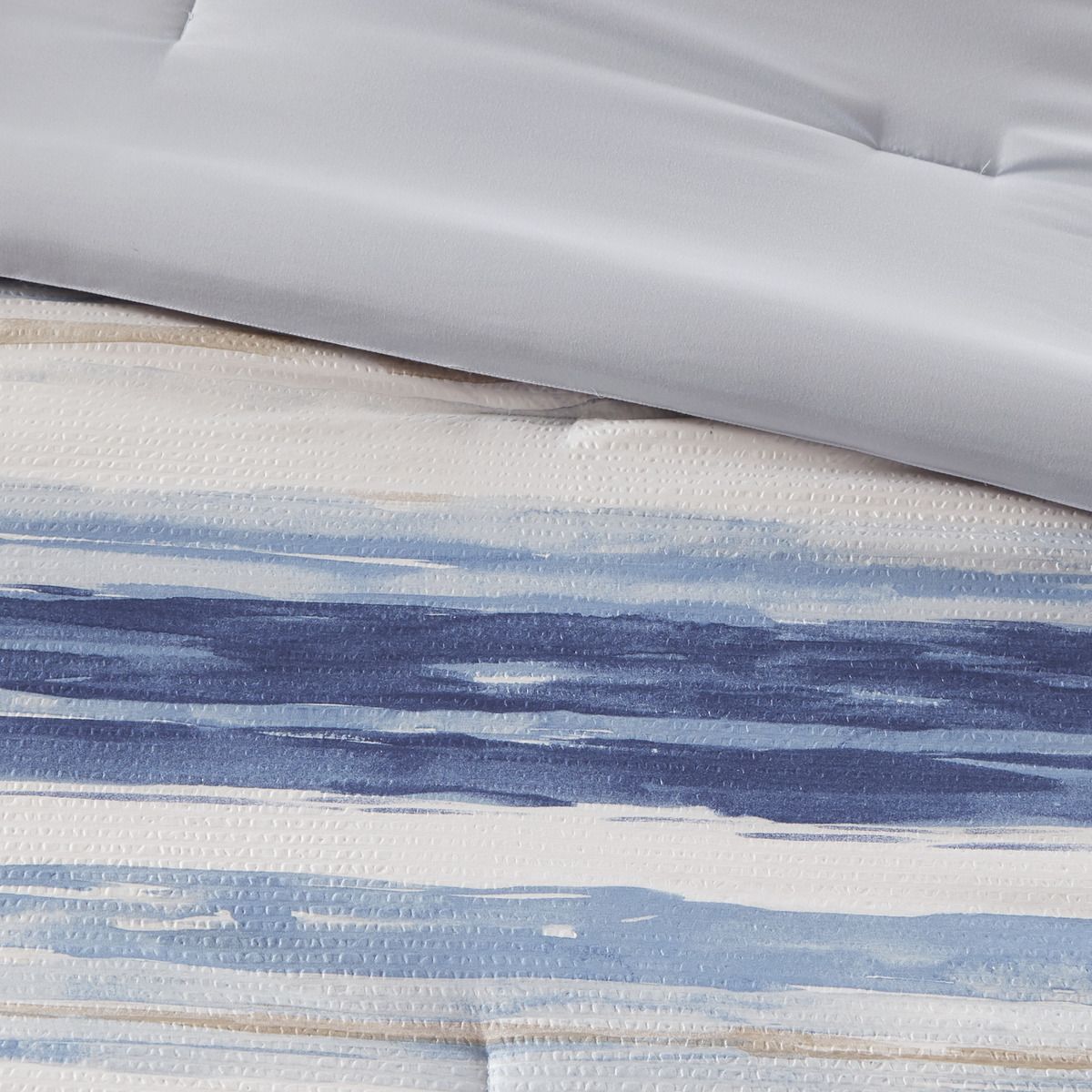 8 Piece Printed Seersucker Comforter and Quilt Set Collection