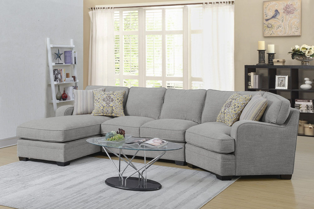 Wallace & Bay Berza Gray Left Side Facing Chaise Sectional