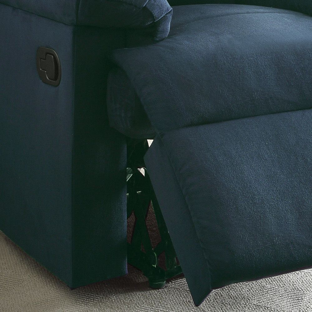 Arcadia Blue Woven Fabric Motion Recliner