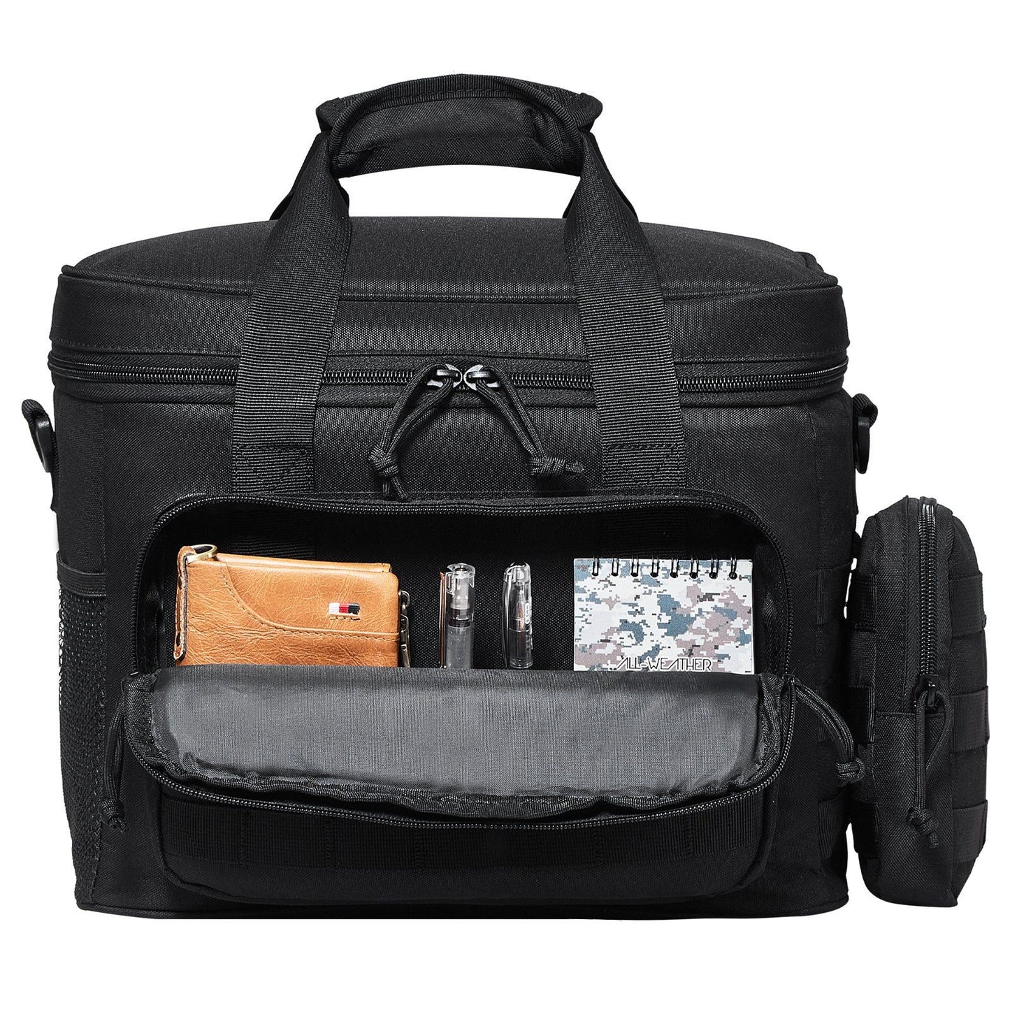 VEVOR Cooler Bag, 20L Insulated Lunch Bag with Molle Design and Multi-Pocket, 600D Cooler Lunch Box with Removable Storage Bags, Soft Cooler for Office, Picnic, Hiking, Beach or Beverage, Black