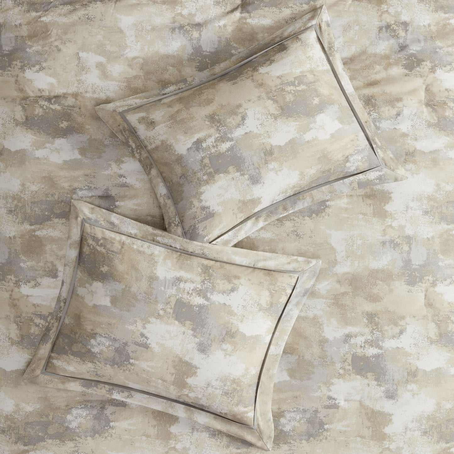 7 Piece Textured Cotton Blend Comforter Set