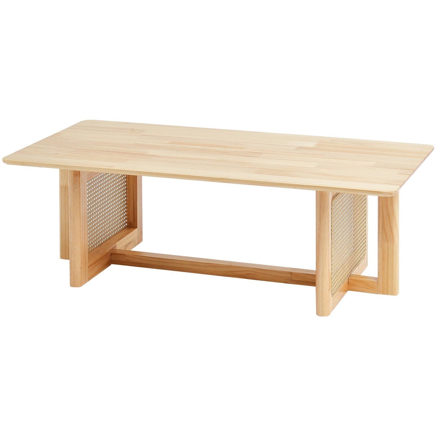 Rattan Coffee Table Rectangle Rattan Coffee Table 1-Tier for Living Room
