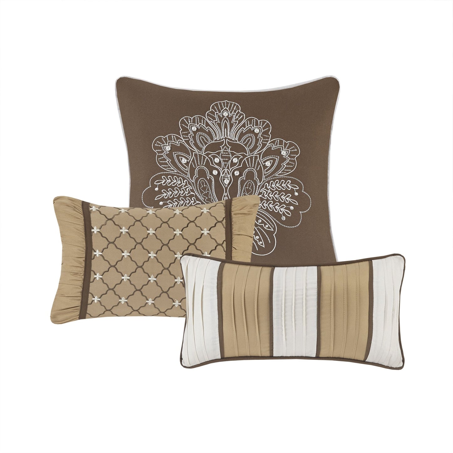 7 Piece Jacquard Comforter Set