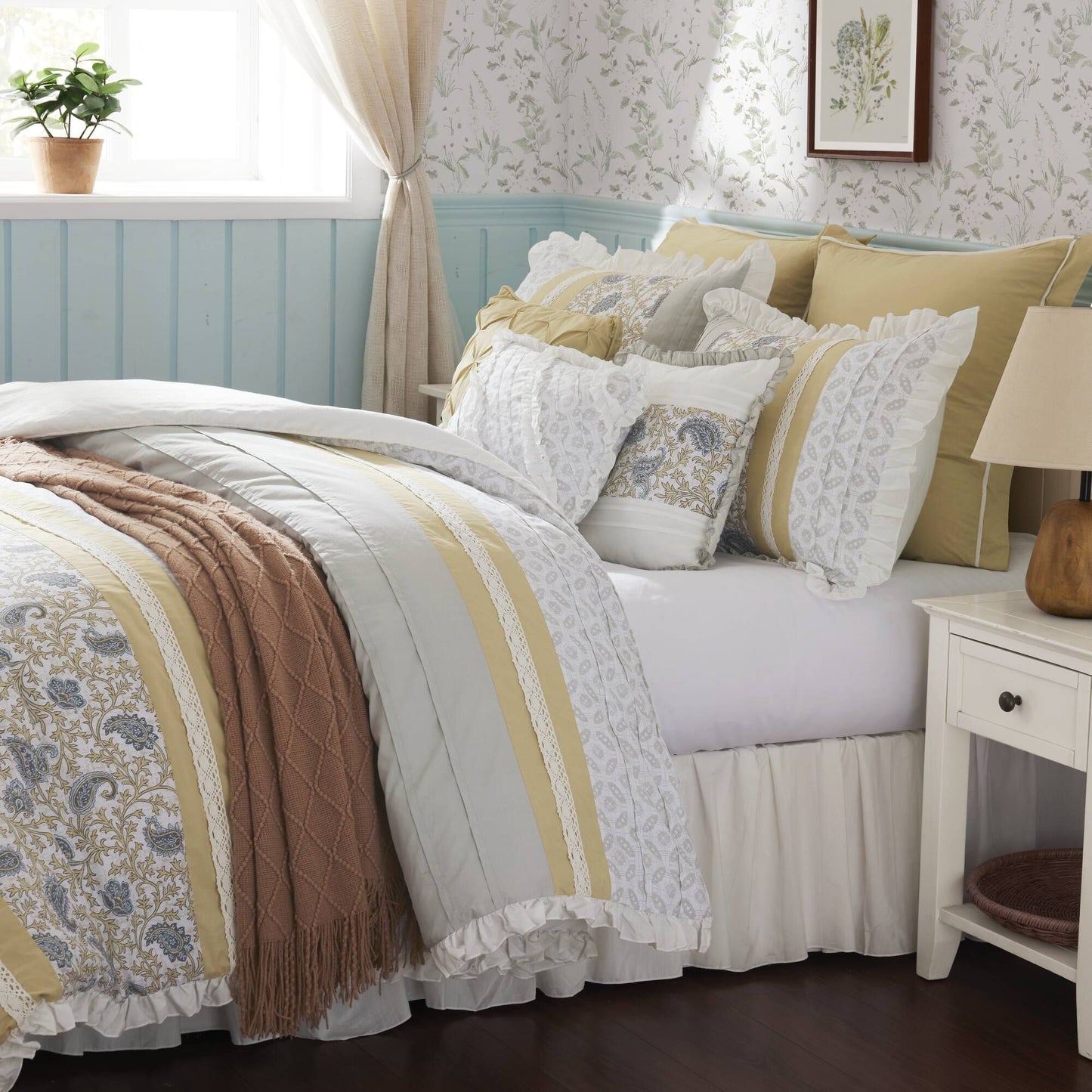 9 Piece Cotton Percale Comforter Set