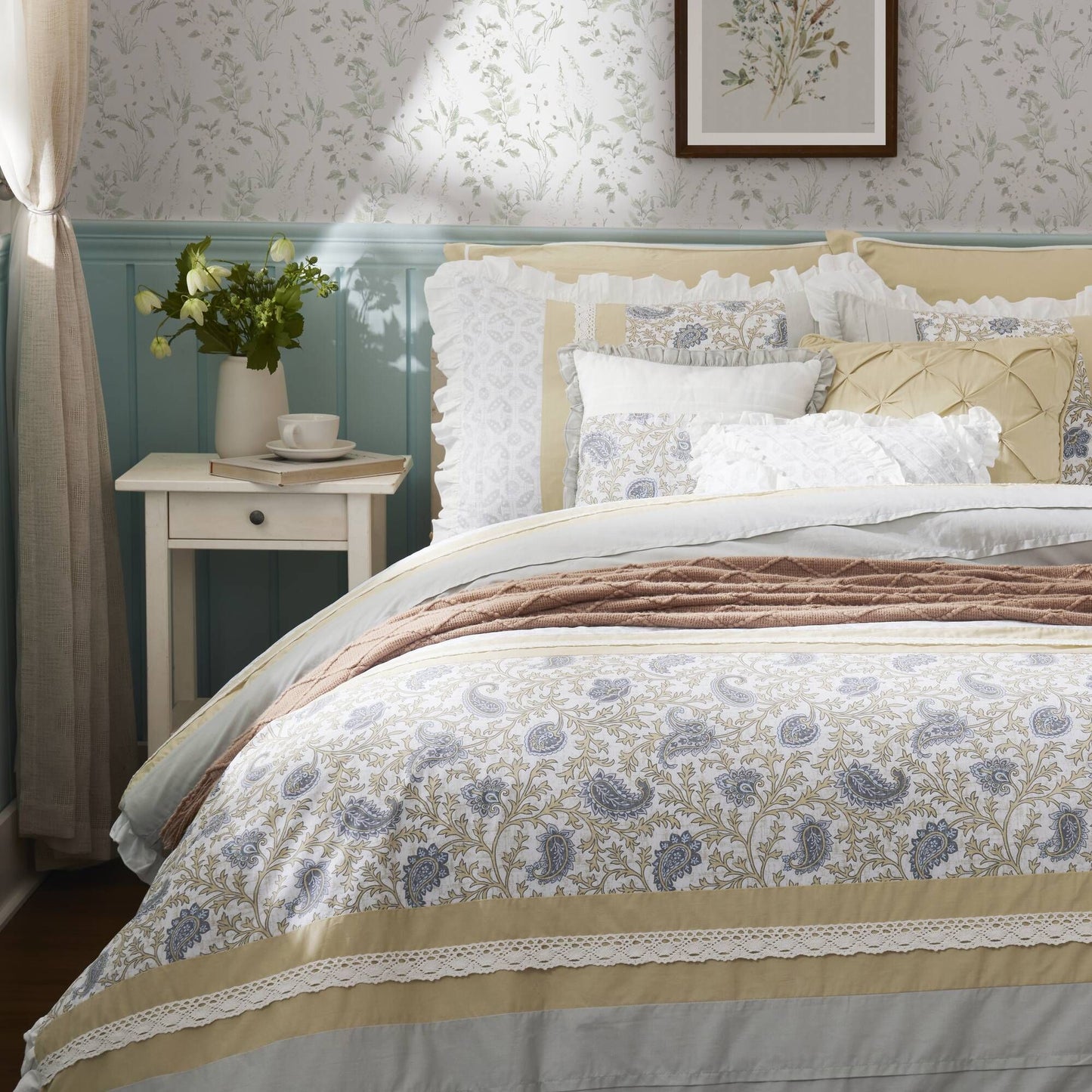 9 Piece Cotton Percale Comforter Set