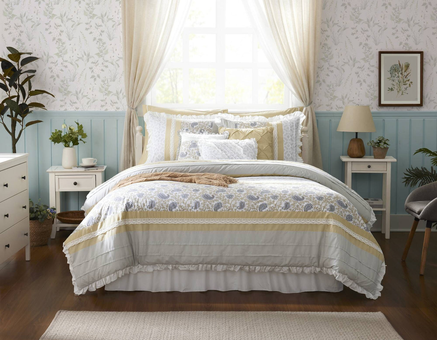 9 Piece Cotton Percale Comforter Set
