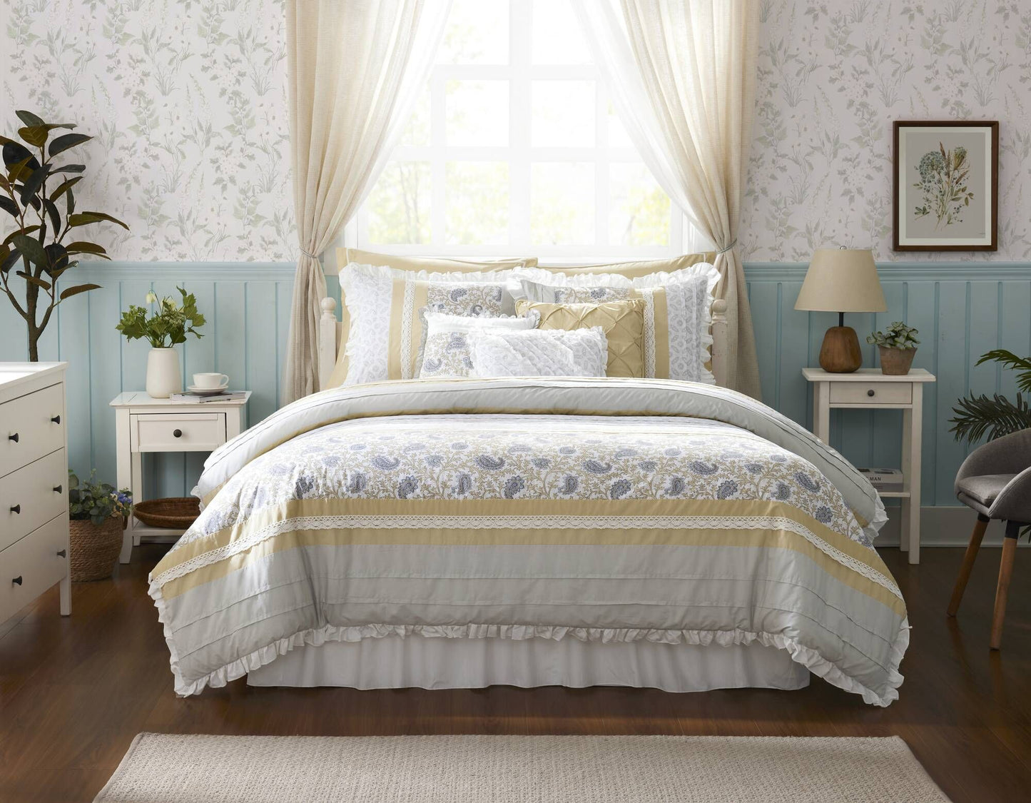 9 Piece Cotton Percale Comforter Set