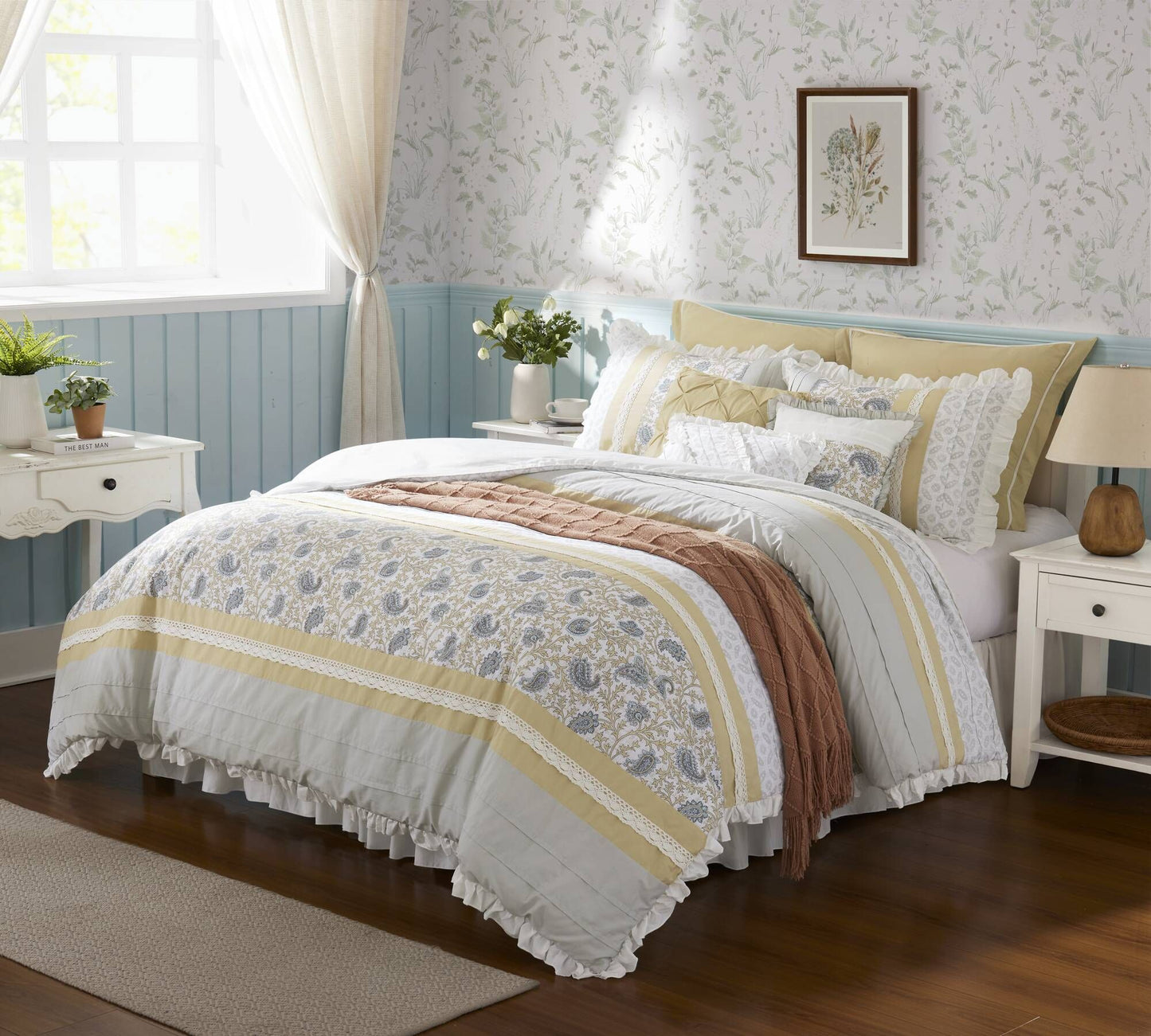 9 Piece Cotton Percale Comforter Set