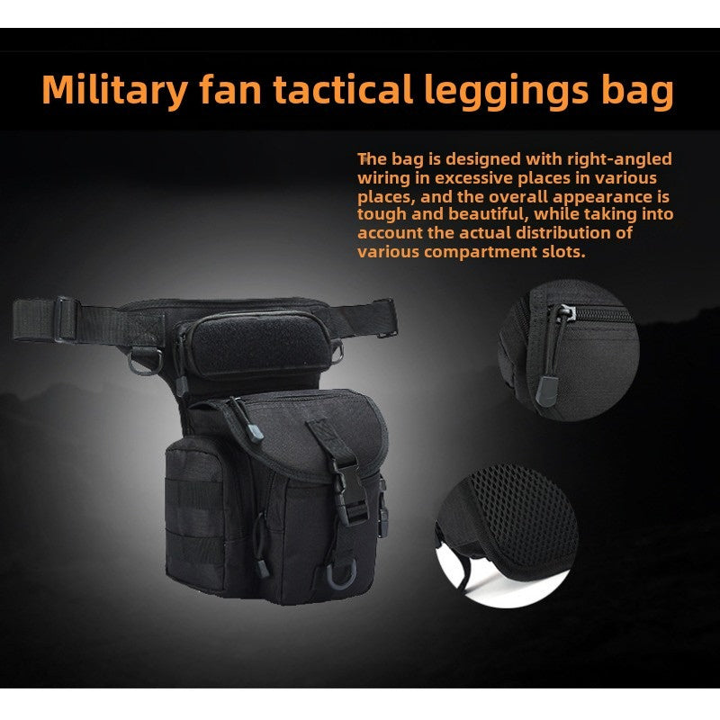 Motorcycle Crossbody Bag, Men's Leg Bag, Multifunctional Outdoor Tactical Waterproof Cell Phone Running Sports Waist Bag