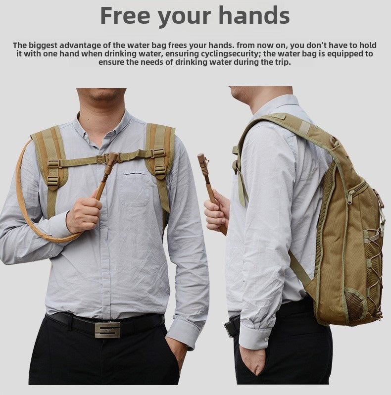 Waterproof Running Sports Bag, Camping Tactical Water Bag Outdoor Hiking Large Capacity Bicycle Riding Backpack