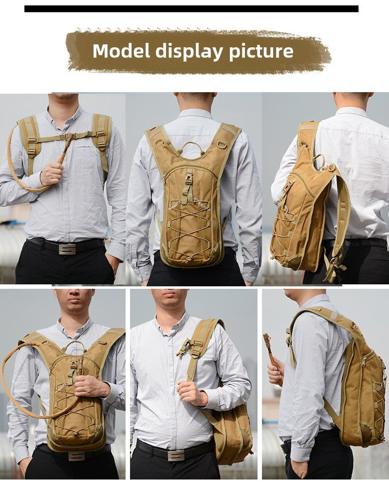 Waterproof Running Sports Bag, Camping Tactical Water Bag Outdoor Hiking Large Capacity Bicycle Riding Backpack