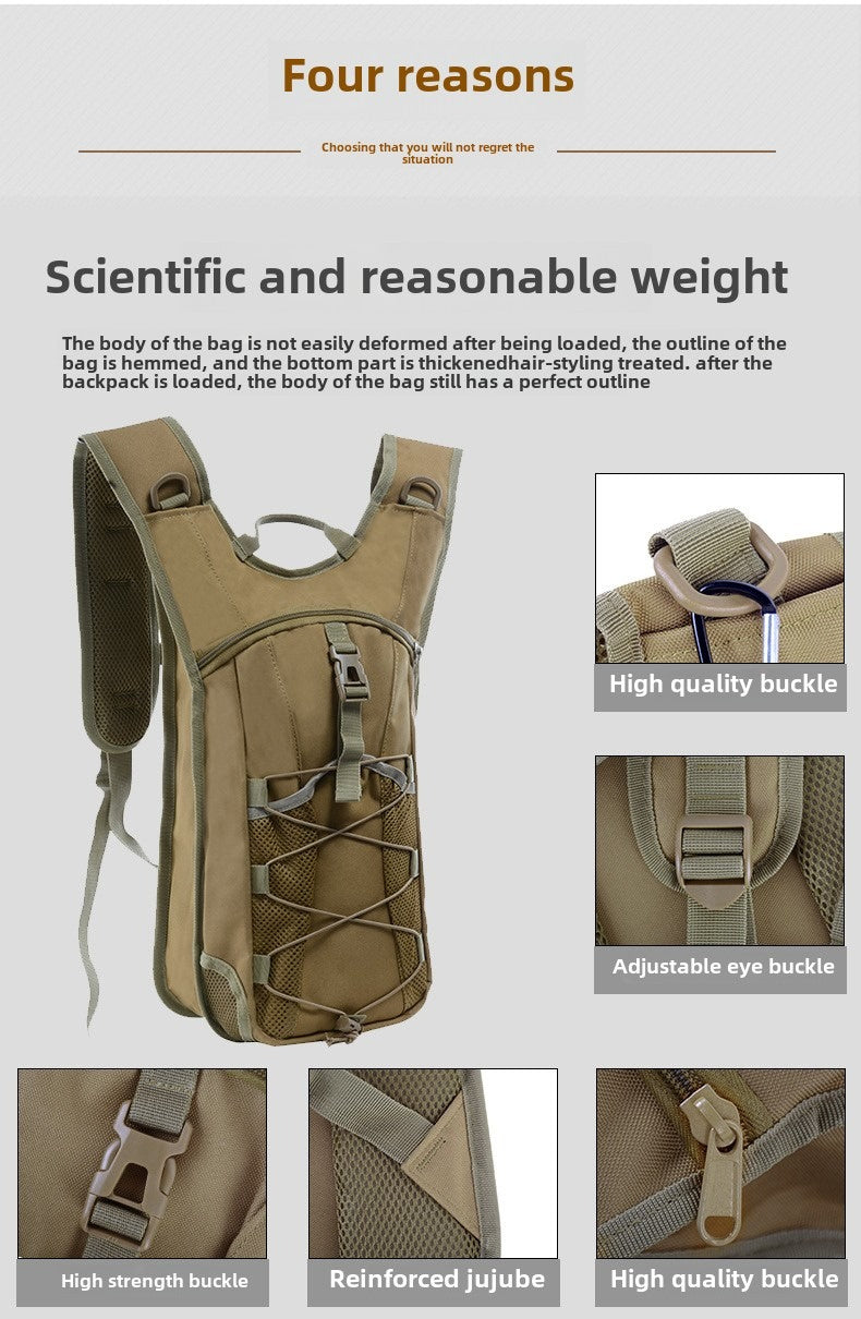 Waterproof Running Sports Bag, Camping Tactical Water Bag Outdoor Hiking Large Capacity Bicycle Riding Backpack