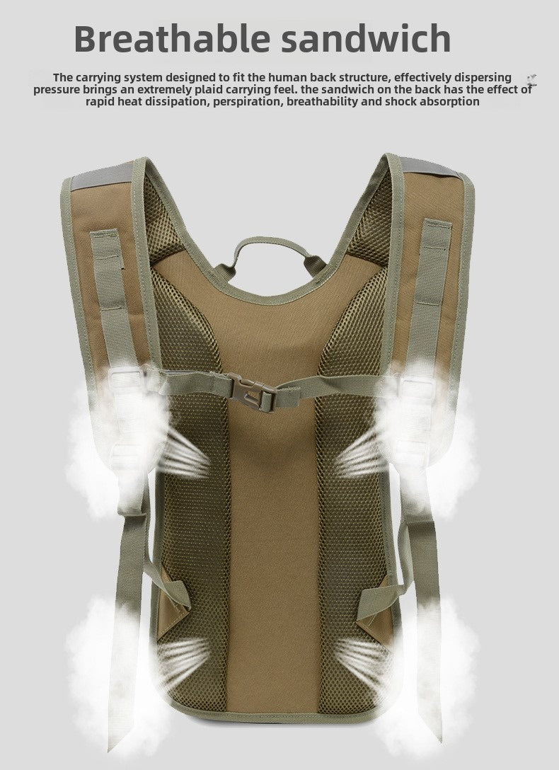 Waterproof Running Sports Bag, Camping Tactical Water Bag Outdoor Hiking Large Capacity Bicycle Riding Backpack