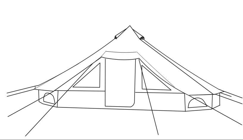 SAM&HAIBEI 6 Persons Canvas Tent Bell Tent Glamping,4 Seasons Yurt Tent for Camping, Heavy Cotton Canvas Tent for Family Camping,Outdoor Hunting,or Party Tent. Durable, 2 in 1,2 Doors Bell Tent