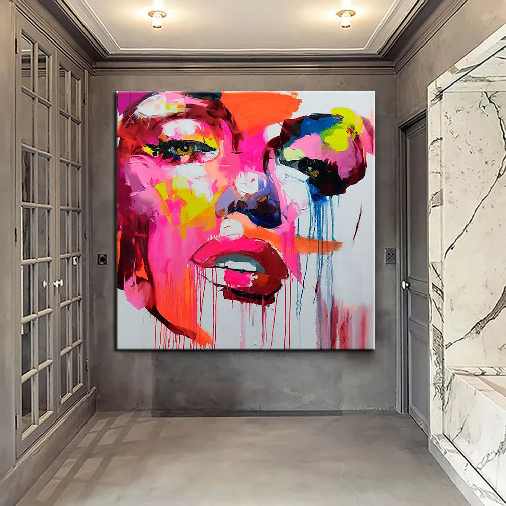 Handmade Face Oil Painting On Canvas Wall Art Decoration Modern Abstract Figure Pictures Home Decor Living Room hallway bedroom luxurious decorative painting