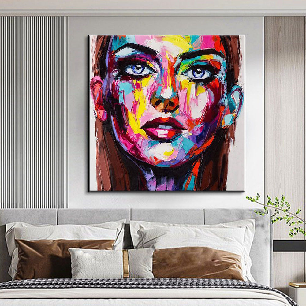 Handmade Face Oil Painting On Canvas Wall Art Decoration Modern Abstract Figure Pictures Home Decor Living Room hallway bedroom luxurious decorative painting