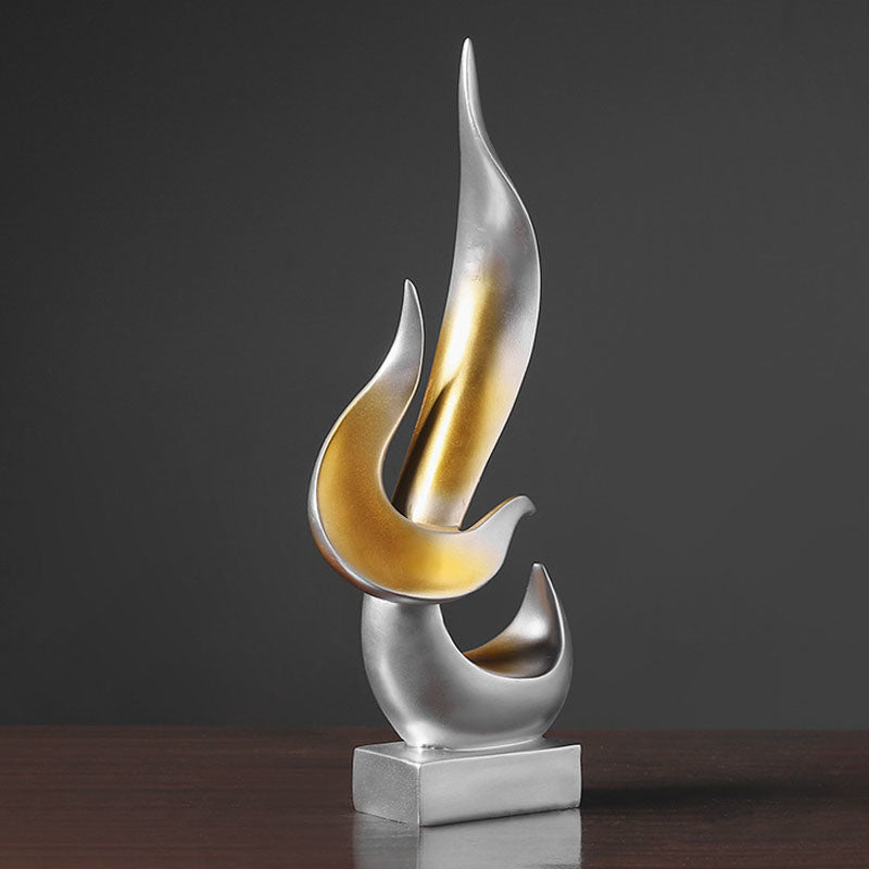 NORTHEUINS Resin Abstract Torch Figurines for Interior Home Living Room Bedroom Office Desktop Decoration Ornament Accessories