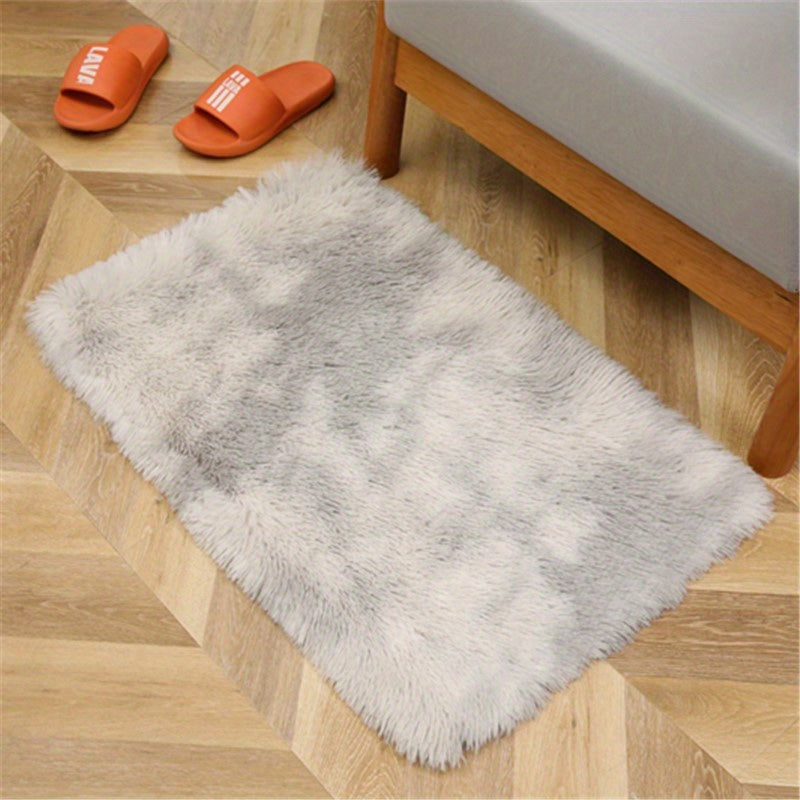 1pc, Tie-Dyed Plush Shag Furry Area Rug for Bedroom, Living Room, Nursery, and Kids Room - Ultra Soft and Fluffy, Washable, Non-Shedding, and Perfect for Home Decor and Room Decor