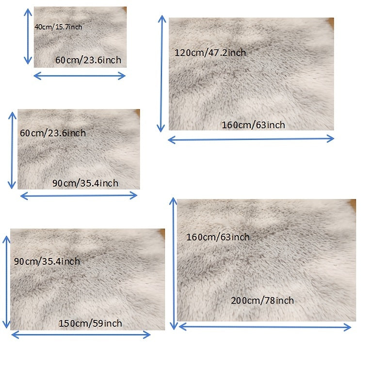 1pc, Plush Silk Fur Rug for Indoor Bedroom and Living Room - Soft and Luxurious Floor Mat
