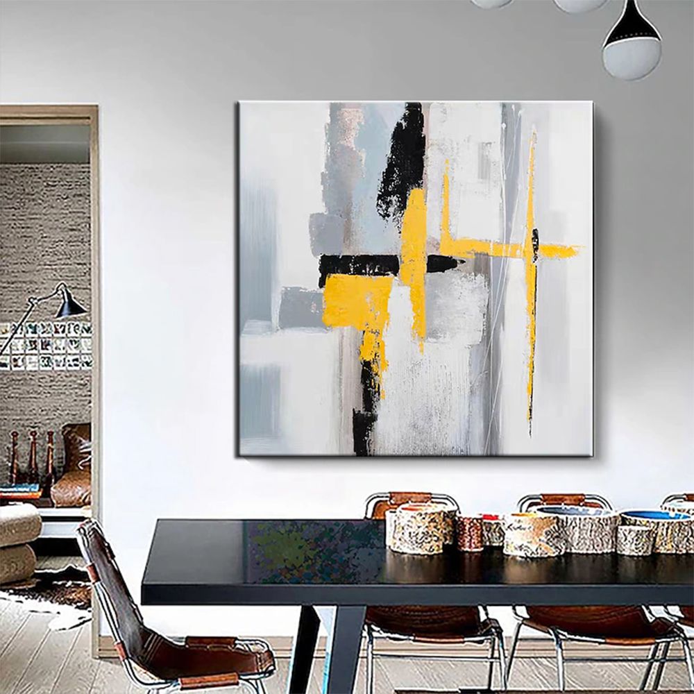 Hand Painted Oil Paintings Black and white gold Modern Abstract Oil Paintings On Canvas Wall Art Decorative Picture Living Room Hallway Bedroom Luxurious Decorative Painting