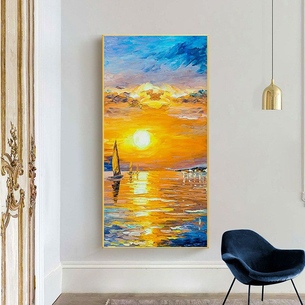 Handmade Oil Painting Modern Oil Painting On Canvas Abstract Oil Painting Hand Painted Large Wall Art For Living Room Hallway Bedroom Luxurious Decorative Painting