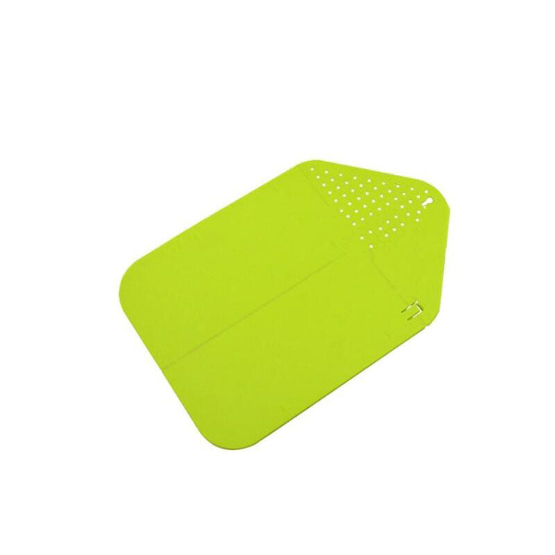 Foldable Chopping Board Rinse & Strainer Veggies & Fruit Cutting Board BPA-Free Plastic Multifunctional Cutting Board Mat