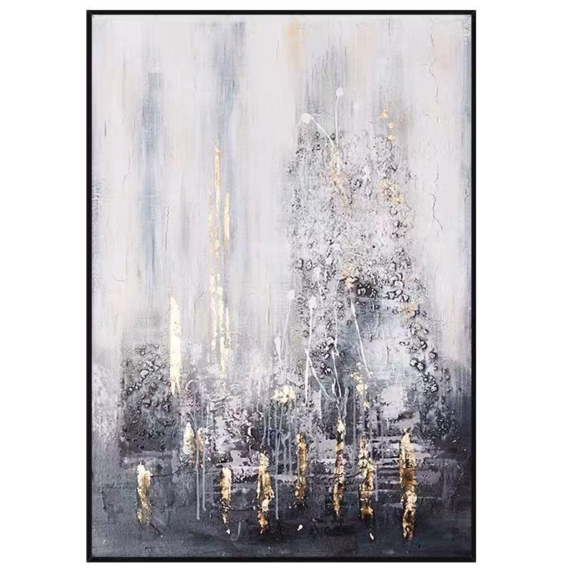 Large Original Hand Painted Abstract Textured Modern Golden Oil Painting On Canvas Wall Art For Living Room Home Decor No Frame