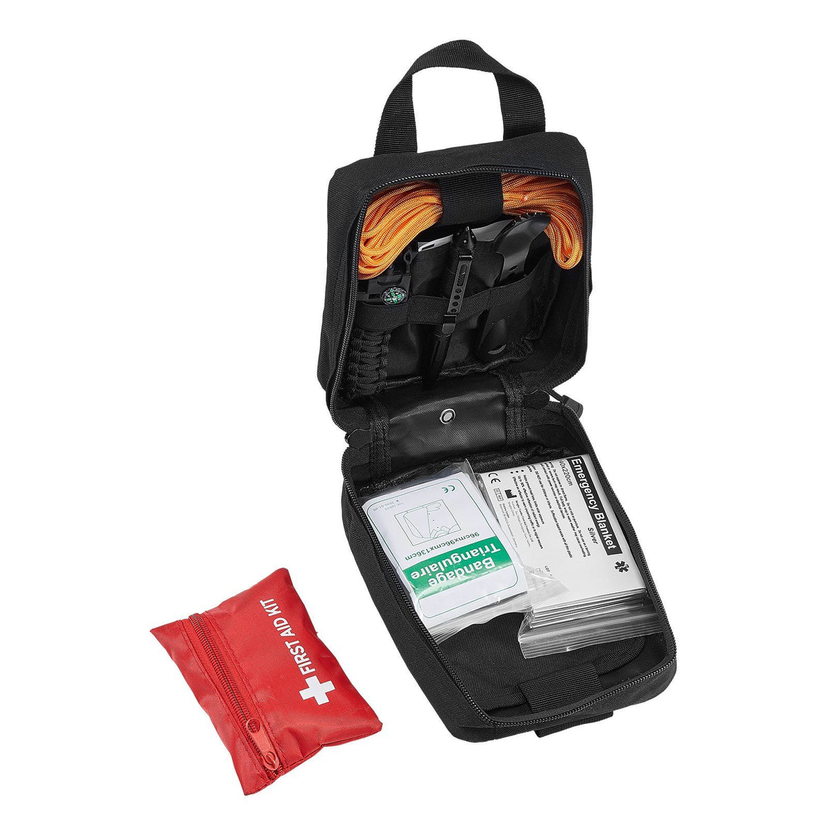 Survival First Aid Kit 250 Pieces Emergency Medical Trauma Bag for Camping Home