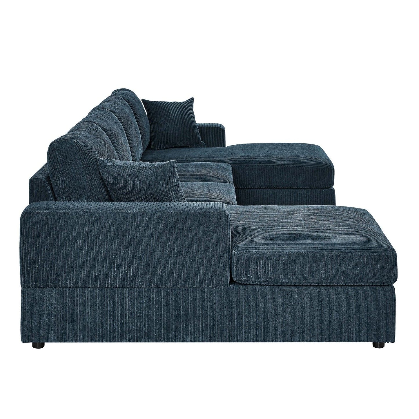 3 - Piece Corduroy Double-Chaise Sectional